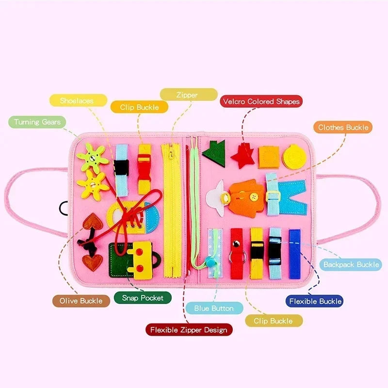 Montessori-Inspired Busy Book Learn, Explore & Grow Through Play