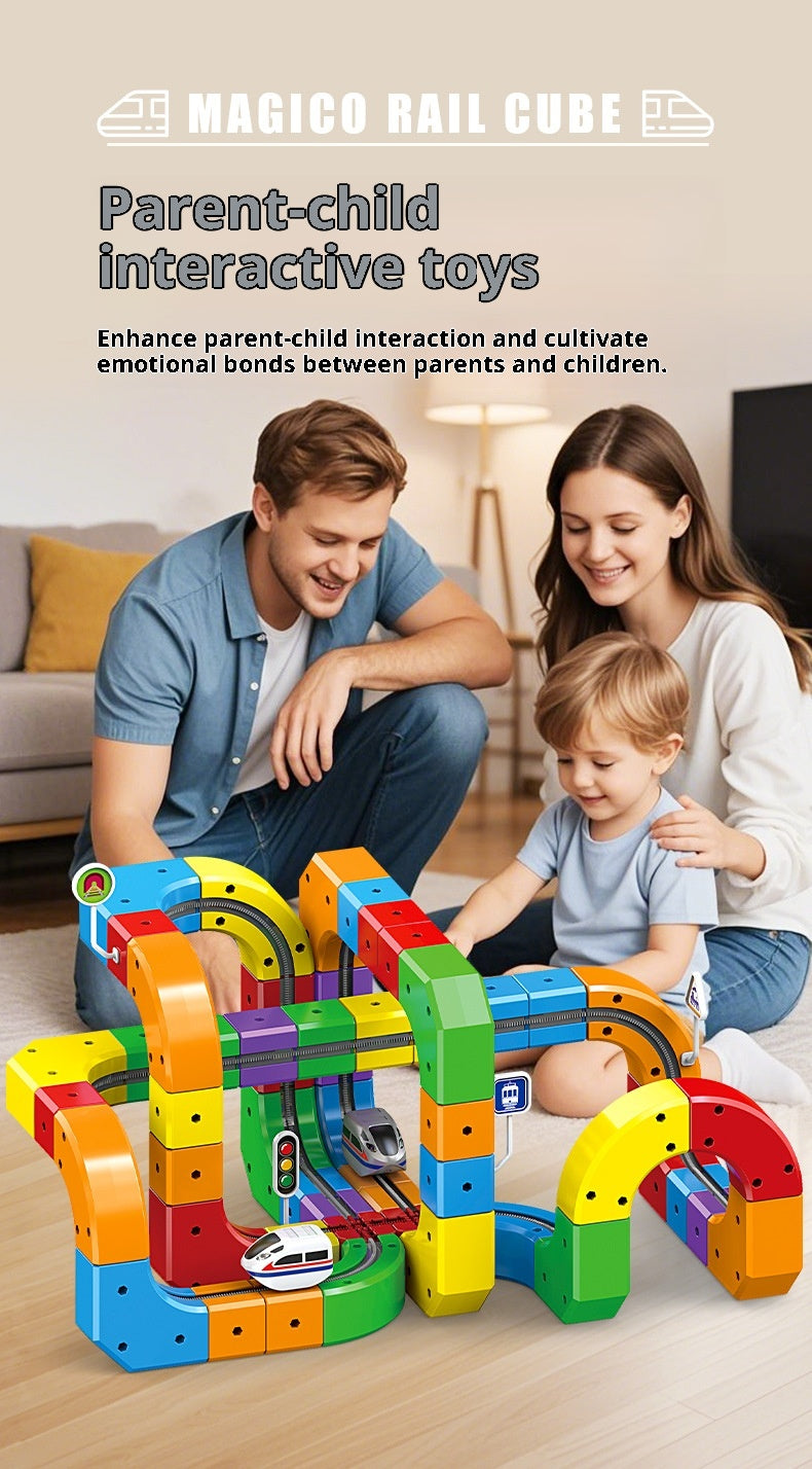 Magic Track Cube™ – 3D Electric Train Building Set for Kids